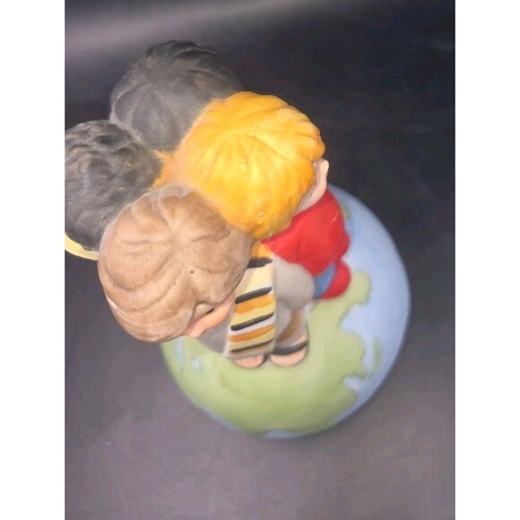 Vintage "We are the World" Music Box USA for Africa Brockman 1985 Ceramic works - Picture 13 of 16